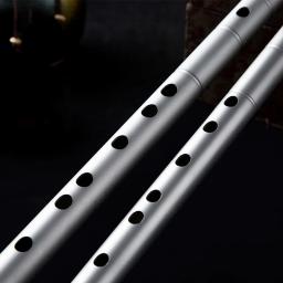 Flauta profissional de aço inoxidável com 8 furos, flauta chinesa dizi de metal, instrumentos musicais clássicos em madeira - Image 5