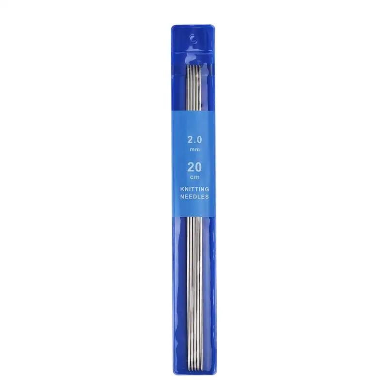 Agulhas De Tricô De Aço Inoxidável Pçs/set 5 2mm-8mm Reta Único Apontado Crochet Gancho Conjuntos 25 cm Camisola Agulhas para Tricô - Image 1
