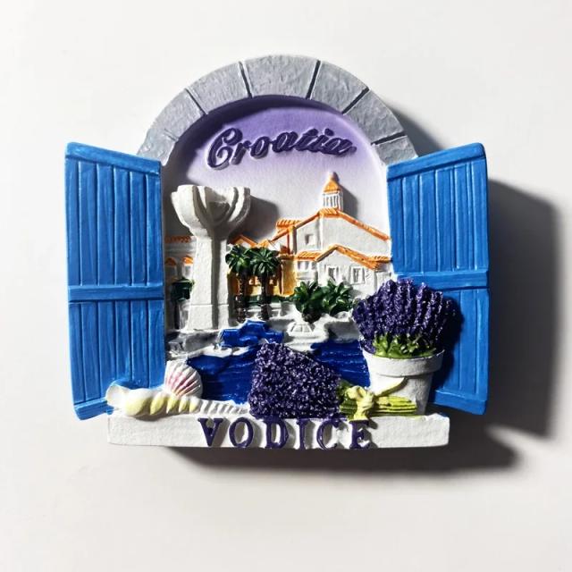 Conjunto de ímãs de geladeira decorativos e personalizados de viagem com temas da Espanha e da Rússia