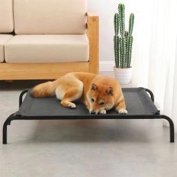Pet Camp Bed com moldura de ferro, canil respirável, removível e lavável, produtos legais - Image 4