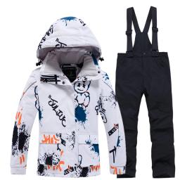 Fato de neve infantil, conjuntos de roupas snowboard, roupa exterior, casaco de esqui, calças, fantasias infantis, moda, menino e menina - Image 5