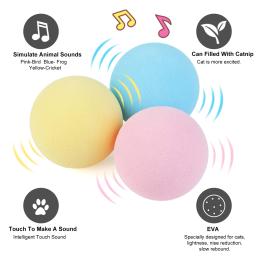 Youpin xiaomi inteligente gato bola brinquedos interativos catnip animais de estimação jogando bola gatos treinamento brinquedo animais de estimação squeaky suprimentos produtos brinquedo gatos - Image 5