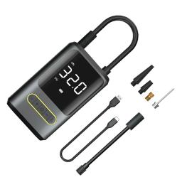 Inflador de pneus de bicicleta portátil multiuso 150psi mini bomba de ar inflável automática usb tipo-c recarregável 4000mah bateria - Image 1