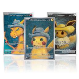 Self-Made Anime Cards Collection, Cartas Japonesas Cartões, DIY, Monstros de bolso, Van Gogh, Museu, Pikachu, Charizard, Presente Toy - Image 1