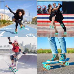 Rodas de skate para exterior e interior, rolo de linha dupla, rodas PU, acessórios de patinação, 58mm x 32mm,82A, 8pcs - Image 4