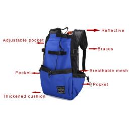 Forte náilon cão portador mochila para pequenos cães médios de alta qualidade respirável ciclismo mochila para viagens ao ar livre pet suprimentos - Image 3