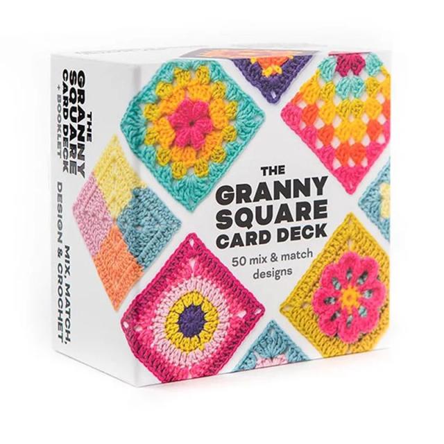 Conjunto de Cartas de Crochê Granny Square para Adultos - 50 Padrões Exclusivos e Design Variado