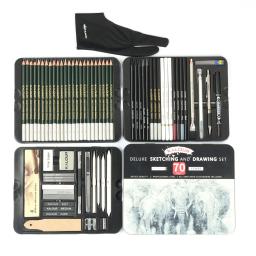 KALOUR Deluxe Iron Box, Desenho de arte, Caneta de esboço especial, estudante, 50 pcs, 60 pcs, 70 pcs - Image 4