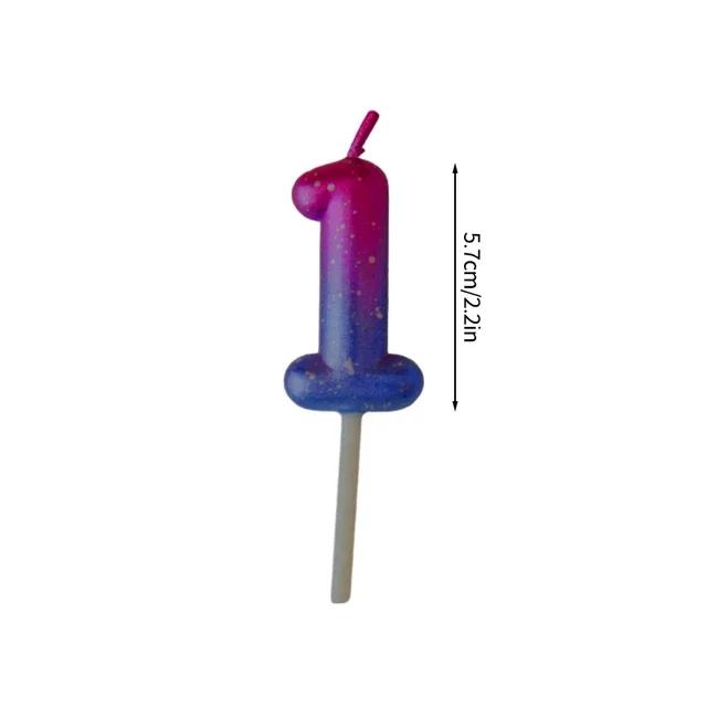 Conjunto De Velas De Aniversário Coloridas Longas, Vela De Bolo De Ins, Decoração De Casamento, Decoração De Mesa Do Festival, Toppers De Bolo De Feliz Aniversário - Image 1