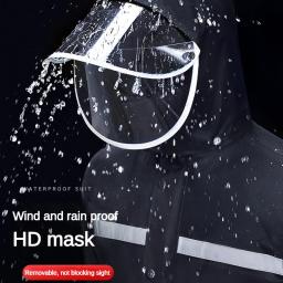 Impermeável reflexivo e calças de chuva para homens e mulheres, capa de chuva Split Rider, corpo inteiro ao ar livre, anti-chuva - Image 3