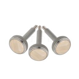 Yibuy válvula de eufonio 3 peças, botão de dedo de latão, peça de substituição banhada a níquel - Image 1
