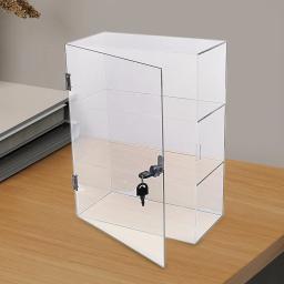 Caso de exposição acrílica com fechadura, Multipurpose Clear Showcase para Pequenas Pedras Lojas de Varejo, Relógios Action Figures Coleções - Image 1