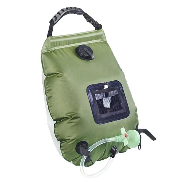 Saco de Chuveiro Solar de 20L para Acampamento com Interruptor On-Off e Pacote de Água Portátil