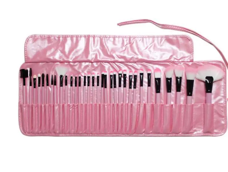 32 PCS Pincel de Maquiagem Make Up Pincéis Profissional de Conjunto de Pincéis de Maquiagem + Bolsa de Couro Preto - Image 1
