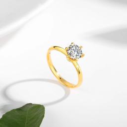 100% genuíno 18k ouro moissanite anel espumante anel de diamante para mulheres aniversário de casamento noivado presente de casamento jóias finas - Image 4