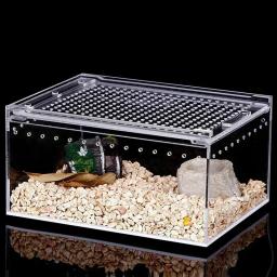 Transparente Acrílico Réptil Reprodução Box, Aranha Lagarto, Anfíbio Terrário, Pet à Prova de Vazamento, Arboreal Tarântula Recinto - Image 1