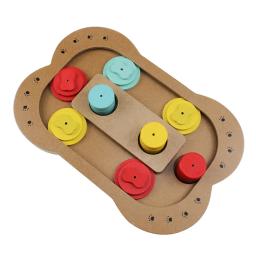 Multi-funcional Pet Dog Puzzle, comida escondida Slow Bowl, tipo de impressão Bone Paw, madeira Play Feeding Supplies Produtos - Image 6