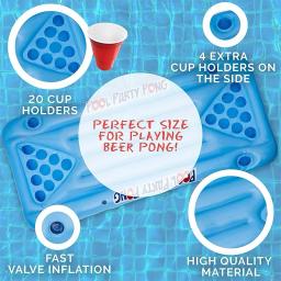 Flutuante Mesa Pong Flutuante, Decorações de Festa na Piscina, Mesa Divertida, Jogos para Adultos e Família - Image 6