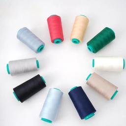 Poliéster Serrilhada Linha De Costura, Linha De Máquina, Linha De Bordado, Carretéis De Reparo De Mão, 40s, 2, 3000 Jardas - Image 3