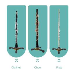 Suporte de tripé dobrável portátil para clarinete, flauta, oboé, instrumento de sopro, antiderrapante, suporte leve, acessórios - Image 3