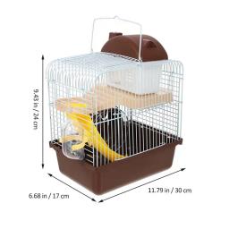 Gaiola De Coelho Multifuncional Portátil Para Pequenos Animais De Estimação, Roedor, Gaiola De Hamster, Dupla Camada, Villa Prática, Pequenos Animais De Estimação, 1Pc - Image 6