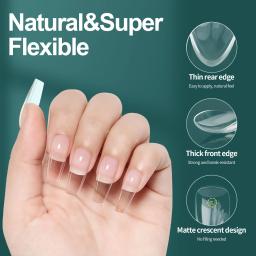 Nailpop instantâneo apex dicas de unhas pro grau grosso unhas falsas salão qualidade extensões acrílicas durável diy suprimentos para unhas 140/150 pçs - Image 5