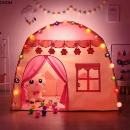 Tenda infantil interior jogos ao ar livre jardim tipi princesa castelo dobrável cubby brinquedos tendas enfant quarto casa teepee playhouse - Image 2