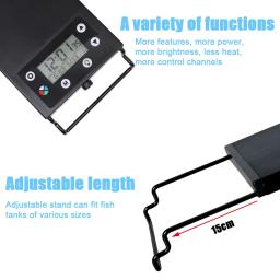 Aquário Super Slim LED Light, Iluminação de Espectro Completo Escalável, Decoração do Tanque de Peixes, Lâmpada de Crescimento Aquático, 30-60cm, 100V-240V - Image 3