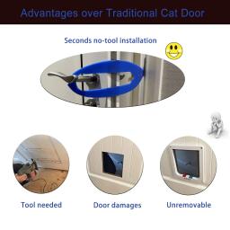 Trava de porta ajustável Pet Porta Gato, Para manter o cão fora das caixas de lixo e comida, Rolha flexível para cães, 1 pc - Image 5