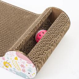 Scratcher Cat ondulado com sinos, Brinquedo raspador interativo, Tamanho grande, Arranhador, Pet Supply - Image 4