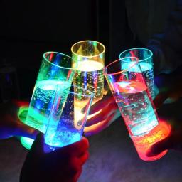Copos brilhantes led, acrílico para beber, caneca, vinho com material acrílico leve para bebidas cerveja, - Image 1