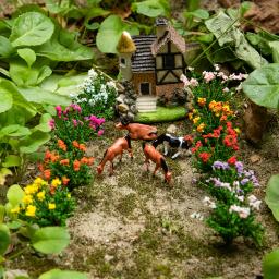 Miniatura Flor e Grama Modelo Material, HO Railway, Construção De Mesa De Areia, Planta Cena Layout Diorama Kits, 3pcs - Image 5