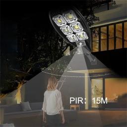 108 COB Lâmpada de rua com sensor 3 modos de iluminação Lâmpadas solares de segurança à prova d'água para ambientes externos para luz de controle remoto de caminho de pátio de jardim - Image 3