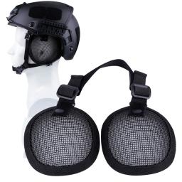 Malha de aço tático protetor de ouvido earmuff militar caça airsoft equipamentos proteção para ouvido capa paintball acessórios - Image 6