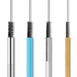 Escovas De Limpeza De Tubo De Vidro De Palha De Nylon Escova De Limpeza De Aço Inoxidável Escova De Garrafa De Tanque De Peixes Ferramentas De Limpeza Doméstica 10Pcs por Conjunto - Image 4