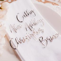 Configurações de Lugar Personalizado para Noiva e Noivo, Cartões de Mesa Personalizados, Nomes de Convidados Tags, Casamento, Decoração do Partido, 20Pcs - Image 2