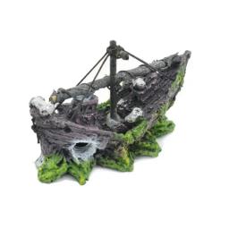 Ornamento de resina de aquário, design atrativo, seguro para peixes e plantas, acessório de aquário, navio - Image 3