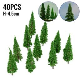 40 pçs modelo de árvores para trem ferroviário diorama wargame parque paisagem decoração ferroviária construção paisagem micro brinquedos - Image 2