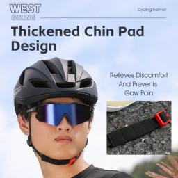 West Biking-Capacete Ultraleve de Bicicleta para Homens e Mulheres, Ajustável, Cabeça de Segurança, Equipamento Ciclismo, Acessórios MTB - Image 6