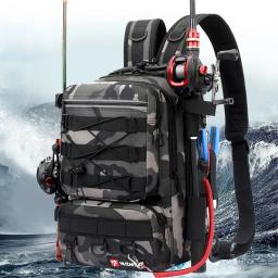 Camuflagem Isca Sacos De Pesca, Mochila Multi-Funcional, Esportes Ao Ar Livre, Grande Capacidade Rod Tackle Bag - Image 1