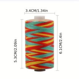Fio de poliéster para costura e Quilting, Ponto de mão, Arco-íris Seção tingida, Fio para bordado, Máquina, 1000 jardas, 10pcs - Image 2