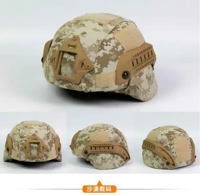 Capacete Camuflado Tactical Hunting MICH2000 com Capa e Pano para Paintball