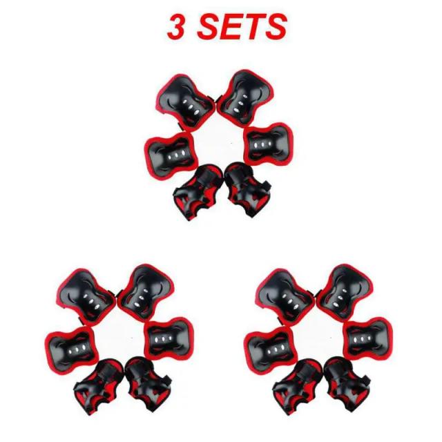 Conjunto de 6 Pieces de Equipamento de Proteção para Crianças: Joelho e Cotovelo para Patins, Ciclismo e Skate