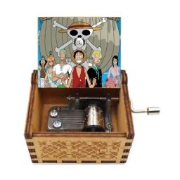 Caixa De Música De Madeira Anime Cranked Hand Cranked Caixa De Música De Desenhos Animados Para Menino E Menina, Presente De Aniversário E Natal Decoração Do Quarto, Decoração Do Hotel, 1 Pc - Image 4