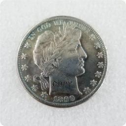 Barber Meio Dólar Copiar Moedas, EUA 1892-1915 - Image 4