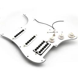 SSH-guarda-chuva tipo carregado Prewired Pickguard, Tom Volume Control com backplate de guitarra para guitarra ST, branco e preto - Image 5