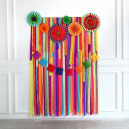 Rolo De Papel Crepe Colorido, DIY Origami Party Decor, Streamer Arco-íris, Papel Rugas, Cortina De Fundo, Casamento, Baby Shower Supply, 6Pcs - Image 4