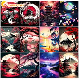 Paisagem sobre tela para adultos, Pinturas PhotoCustom por Número, DIY Artesanato Kits, Decoração de casa personalizada, presente original - Image 1