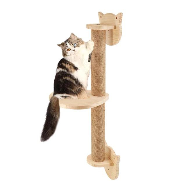 Torre de Escalada e Móveis de Madeira para Gatos: Postes, Prateleiras e Rede para um Pet Gym Perfeito