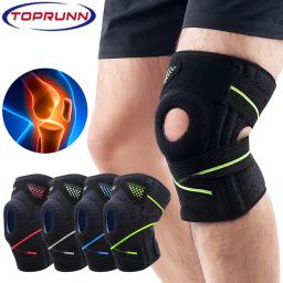 Toprun esportes compressão joelheira secagem rápida sílica gel patela joelheiras para artrite buraco comum protetor de joelho vôlei - Image 1